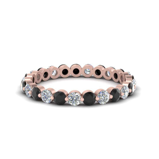 Solid 1 Ct Round Cut Common Prong Eternity Band