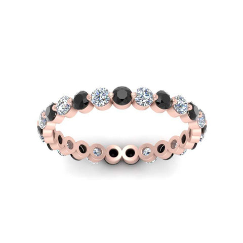 Solid 1 Ct Round Cut Common Prong Eternity Band