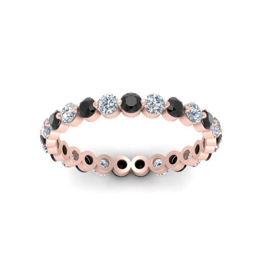 Solid 1 Ct Round Cut Common Prong Eternity Band