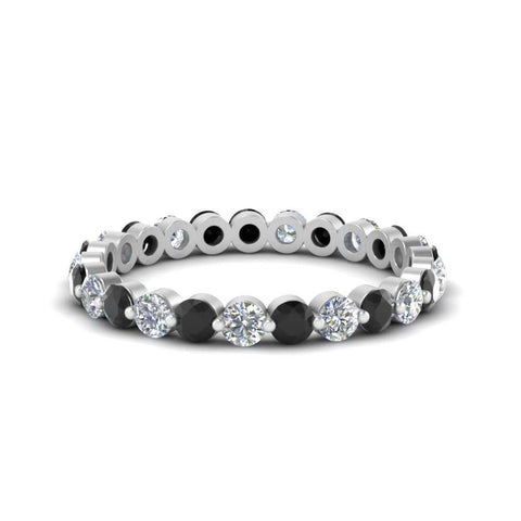 Solid 1 Ct Round Cut Common Prong Eternity Band