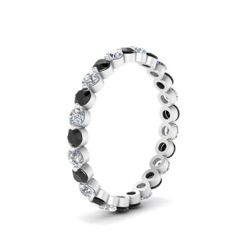 Solid 1 Ct Round Cut Common Prong Eternity Band
