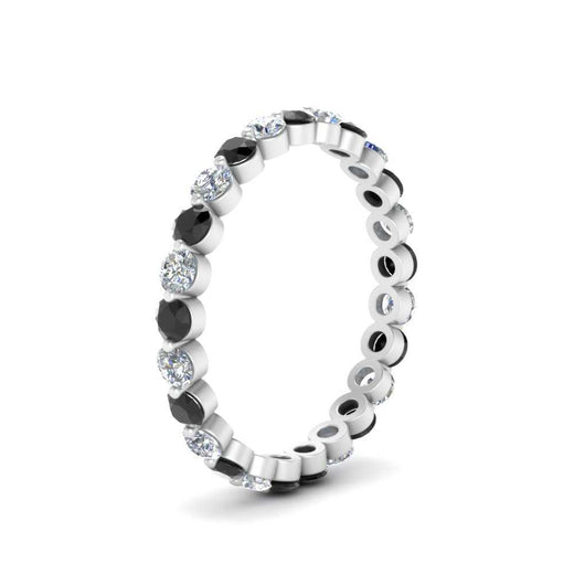 Solid 1 Ct Round Cut Common Prong Eternity Band