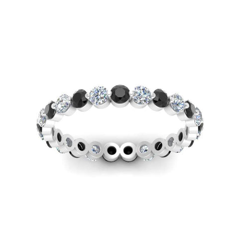 Solid 1 Ct Round Cut Common Prong Eternity Band