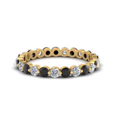 Solid 1 Ct Round Cut Common Prong Eternity Band