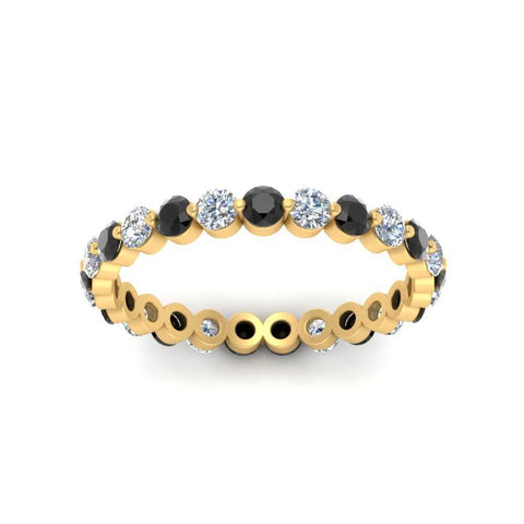 Solid 1 Ct Round Cut Common Prong Eternity Band