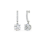 Load image into Gallery viewer, 1 Carat Solitaire Halo Diamond Drop Earrings

