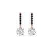 Load image into Gallery viewer, 1-carat-solitaire-diamond-drop-earrings-with-black-diamond-in-rose-gold-FDEAR10983GBLACK-NL-RG