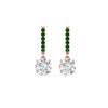 Load image into Gallery viewer, 1-carat-solitaire-diamond-drop-earrings-with-emerald-in-rose-gold-FDEAR10983GEMGR-NL-RG