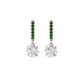 Thumbnail 63 - 1-carat-solitaire-diamond-drop-earrings-with-emerald-in-rose-gold-FDEAR10983GEMGR-NL-RG