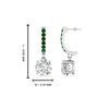Load image into Gallery viewer, 1-carat-solitaire-diamond-drop-earrings-with-emerald-in-white-gold-FDEAR10983GEMGR-NL-WG