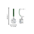 Thumbnail 71 - 1-carat-solitaire-diamond-drop-earrings-with-emerald-in-white-gold-FDEAR10983GEMGR-NL-WG