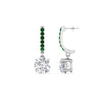 Thumbnail 70 - 1-carat-solitaire-diamond-drop-earrings-with-emerald-in-white-gold-FDEAR10983GEMGR-NL-WG