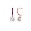 Load image into Gallery viewer, 1-carat-solitaire-diamond-drop-earrings-with-pink-sapphire-in-rose-gold-FDEAR10983GSADRPI-NL-RG