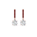 Thumbnail 81 - 1-carat-solitaire-diamond-drop-earrings-with-ruby-in-rose-gold-FDEAR10983GRUDR-NL-RG