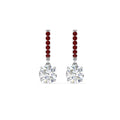 Thumbnail 87 - 1-carat-solitaire-diamond-drop-earrings-with-ruby-in-white-gold-FDEAR10983GRUDR-NL-WG