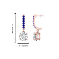 Thumbnail 28 - 1-carat-solitaire-diamond-drop-earrings-with-sapphire-in-rose-gold-FDEAR10983GSABL-NL-RG