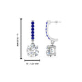 Thumbnail 34 - 1+Carat+Solitaire+Diamond+Drop+Earrings+In+White+Gold-FDEAR10983