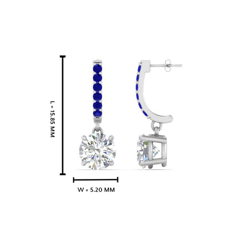 1+Carat+Solitaire+Diamond+Drop+Earrings+In+White+Gold-FDEAR10983