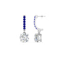 Thumbnail 33 - 1+Carat+Solitaire+Diamond+Drop+Earrings+In+White+Gold-FDEAR10983