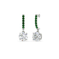 Thumbnail 68 - 1 Carat Solitaire Diamond Drop Earrings