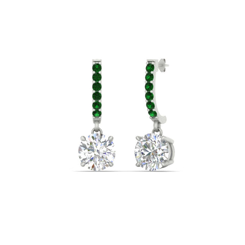1 Carat Solitaire Diamond Drop Earrings