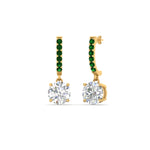 Load image into Gallery viewer, 1 Carat Solitaire Halo Diamond Drop Earrings

