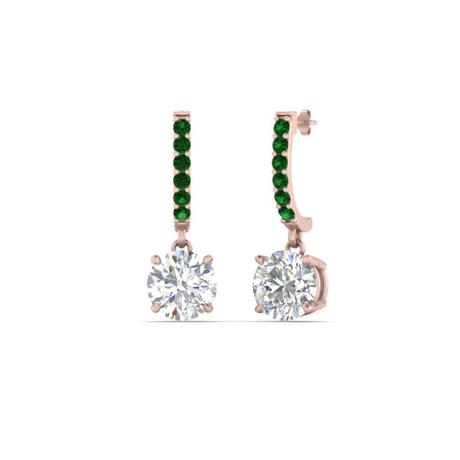 1 Carat Solitaire Diamond Drop Earrings