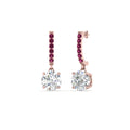 Thumbnail 44 - 1 Carat Solitaire Diamond Drop Earrings