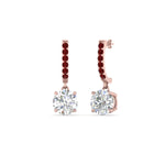 Load image into Gallery viewer, 1 Carat Solitaire Halo Diamond Drop Earrings
