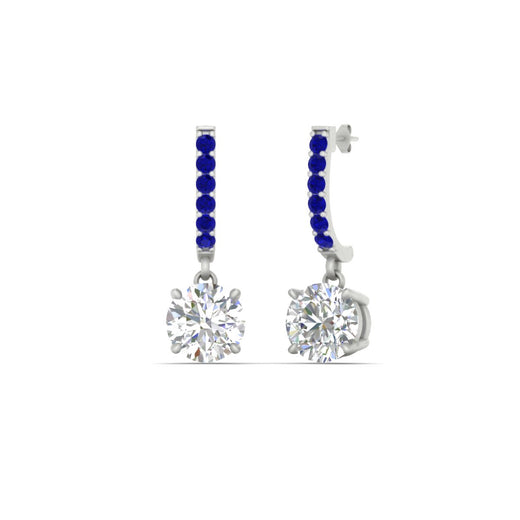 1 Carat Solitaire Diamond Drop Earrings