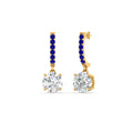 Thumbnail 37 - 1 Carat Solitaire Diamond Drop Earrings