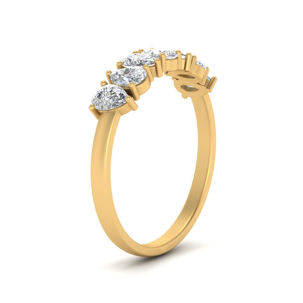 1 Carat Teardrop Wedding Band Diamond