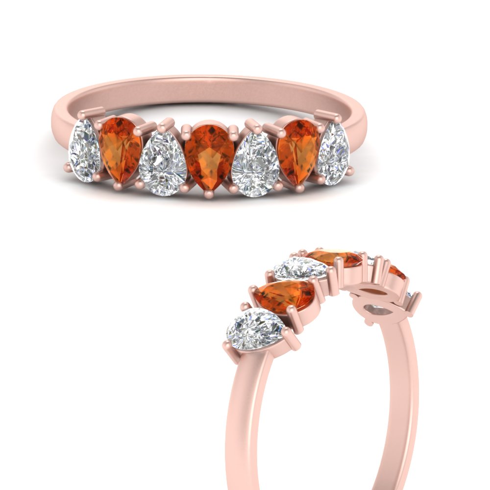 1 Carat Teardrop Wedding Band Diamond