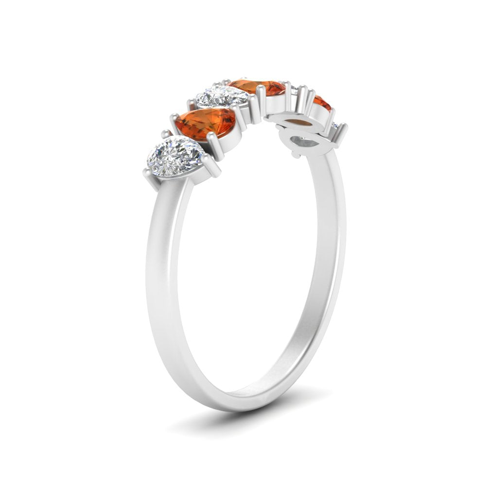 1 Carat Teardrop Wedding Band Diamond