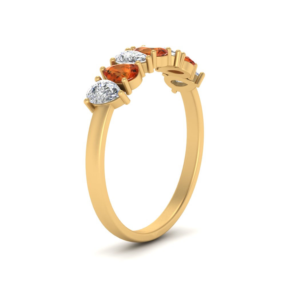 1 Carat Teardrop Wedding Band Diamond