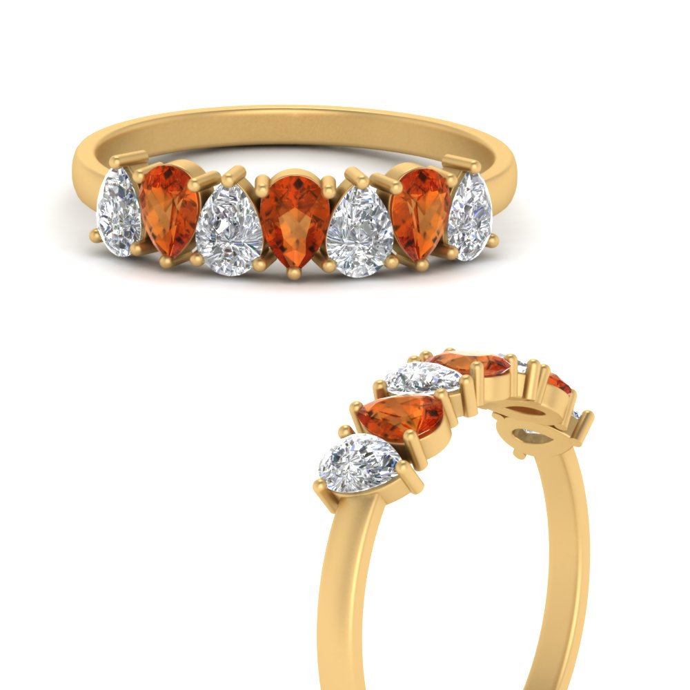 1 Carat Teardrop Wedding Band Diamond