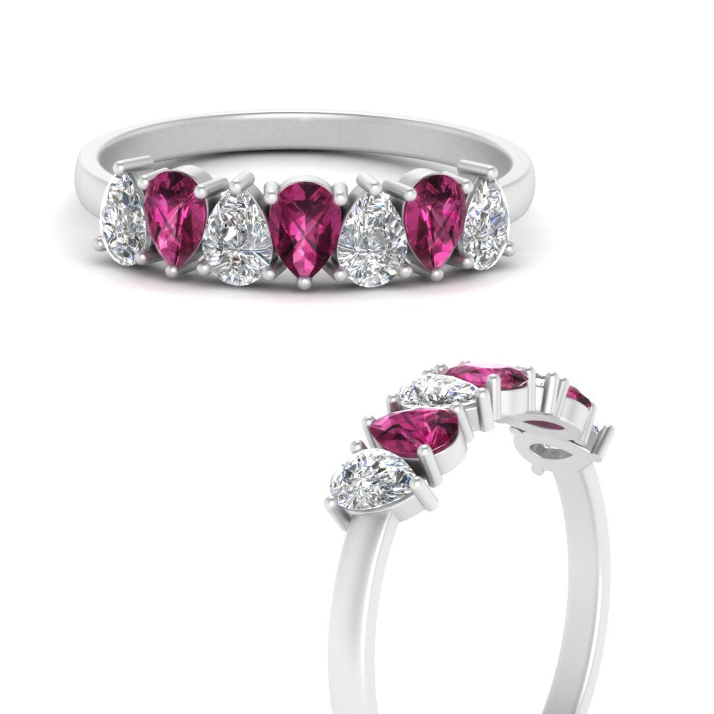 1 Carat Teardrop Wedding Band Diamond