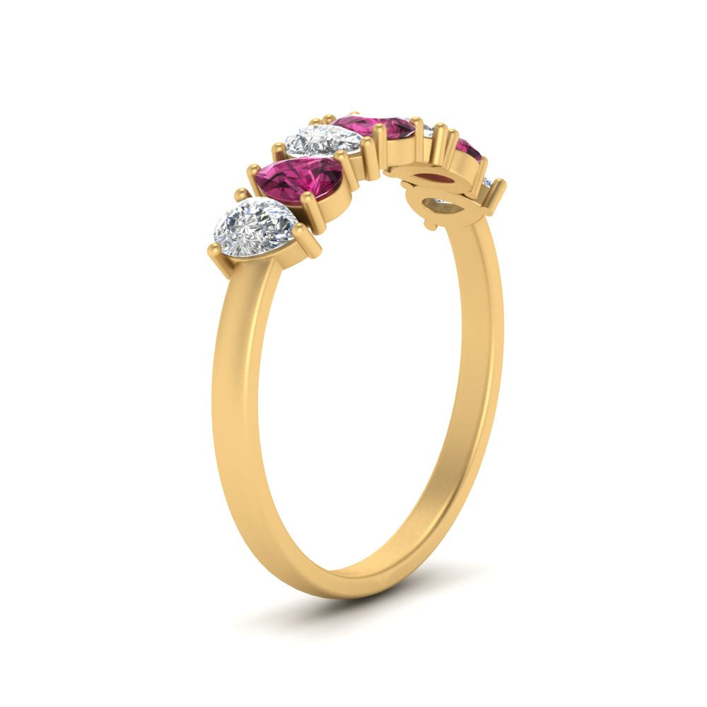 1 Carat Teardrop Wedding Band Diamond