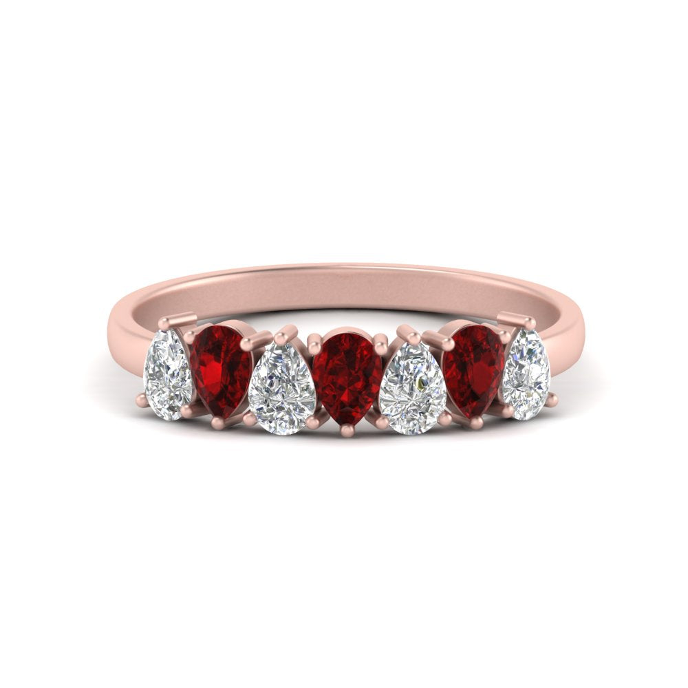 1 Carat Teardrop Wedding Band Diamond