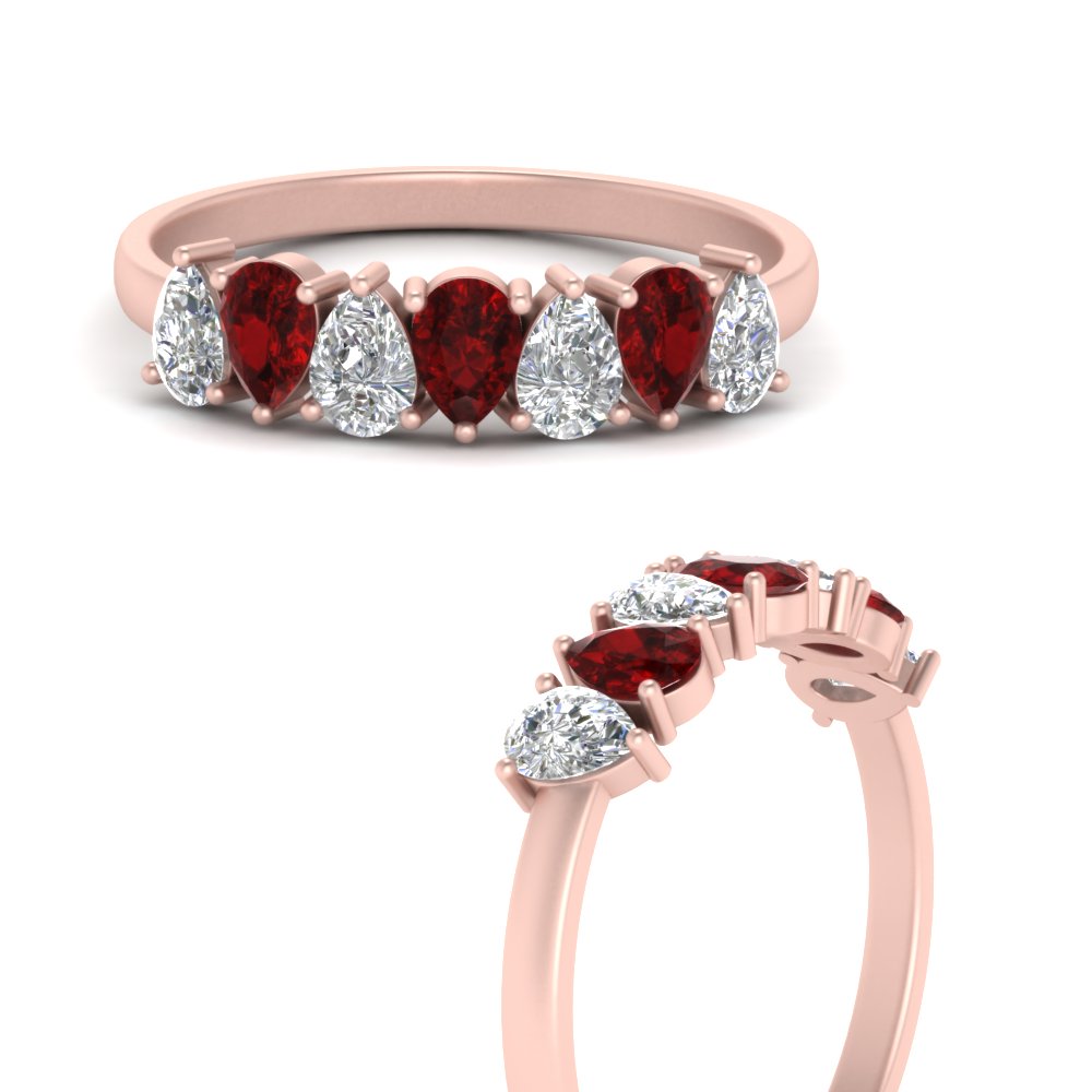 1 Carat Teardrop Wedding Band Diamond