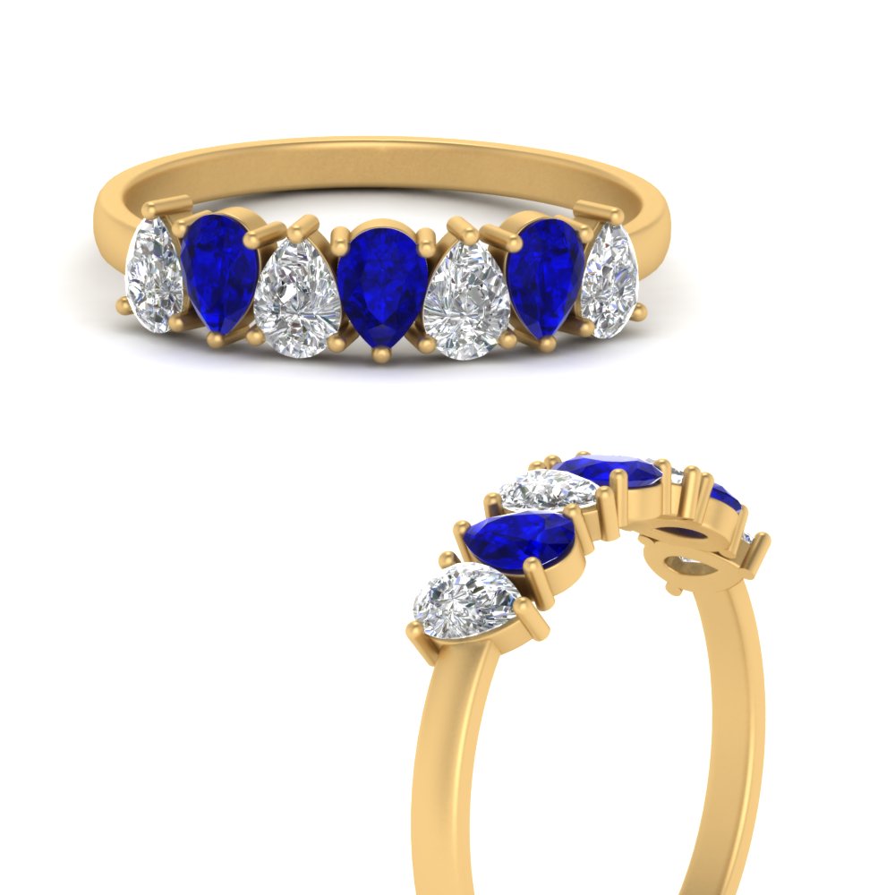 1 Carat Teardrop Wedding Band Diamond