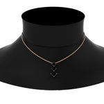 Load image into Gallery viewer, 1-carat-three-stone-princess-cut-black-diamond-pendant-in-FDPD854GBLACKANGLE1-1.00CT-NL-RG
