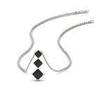 Load image into Gallery viewer, 1-carat-three-stone-princess-cut-black-diamond-pendant-in-FDPD854GBLACKANGLE1-1.00CT-NL-WG
