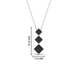 Load image into Gallery viewer, 1-carat-three-stone-princess-cut-black-diamond-pendant-in-FDPD854GBLACKANGLE1-1.00CT-NL-WG
