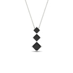 Load image into Gallery viewer, 1-carat-three-stone-princess-cut-black-diamond-pendant-in-FDPD854GBLACKANGLE1-1.00CT-NL-WG
