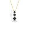 Load image into Gallery viewer, 1-carat-three-stone-princess-cut-black-diamond-pendant-in-FDPD854GBLACKANGLE1-1.00CT-NL-YG