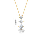 Load image into Gallery viewer, 1-carat-three-stone-princess-cut-diamond-pendant-in-FDPD854ANGLE1-1.00CT-NL-YG
