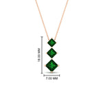 Load image into Gallery viewer, 1-carat-three-stone-princess-cut-emerald-pendant-in-FDPD854GEMGRANGLE1-1.00CT-NL-RG
