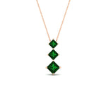Load image into Gallery viewer, 1-carat-three-stone-princess-cut-emerald-pendant-in-FDPD854GEMGRANGLE1-1.00CT-NL-RG
