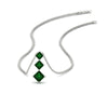 Load image into Gallery viewer, 1-carat-three-stone-princess-cut-emerald-pendant-in-FDPD854GEMGRANGLE1-1.00CT-NL-WG